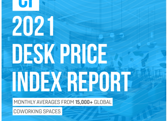 A title image for the 2021 Desk Price Index report.