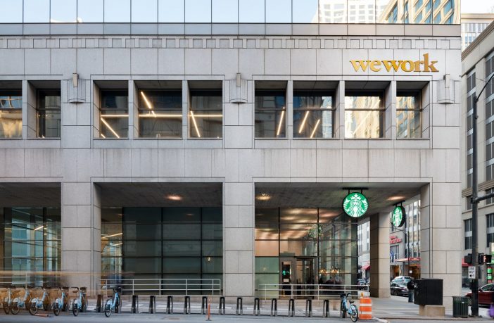 A view of a WeWork coworking location in Chicago.