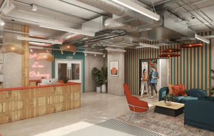 A view of a coworking space in London.